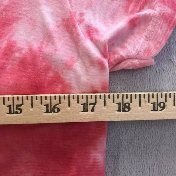 2016 Betty Boop Womens Crop Top T-Shirt Pink Tie-Dye Short Sleeve Size Large - Picture 4 of 5